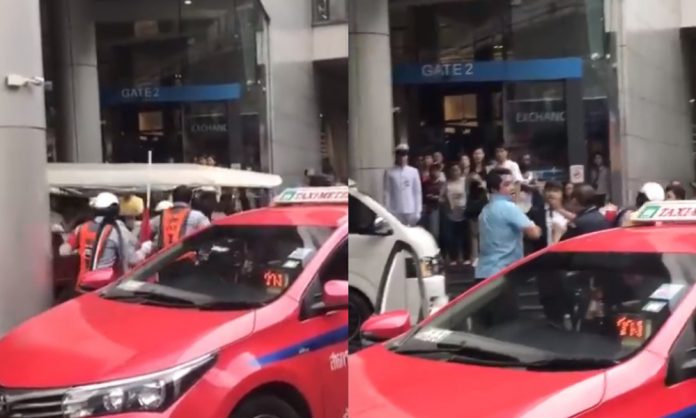 BKK MALL GUARDS VS TAXI MAN