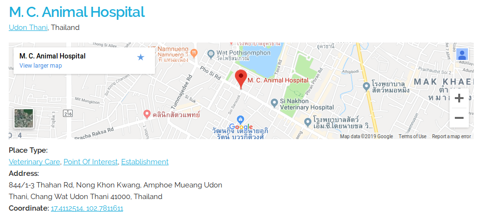 MC 24 Hour Veterinary Animal Hospital Udon Thani